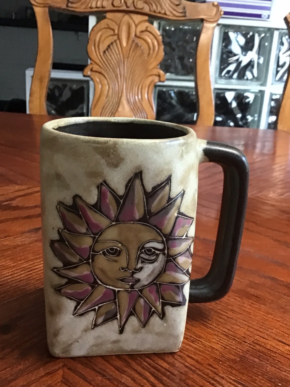 Mara Stoneware celestial Moon and Sun Mug
